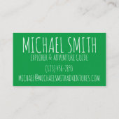 マウンテンサンシャインパインツリーキャンピングウッズエクスプローラー 名刺 (裏面)