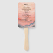 マウンテンサンセットウォーター結婚カラー素朴ズ ハンドファン (裏面)