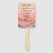 マウンテンサンセットウォーター結婚カラー素朴ズ ハンドファン (正面)