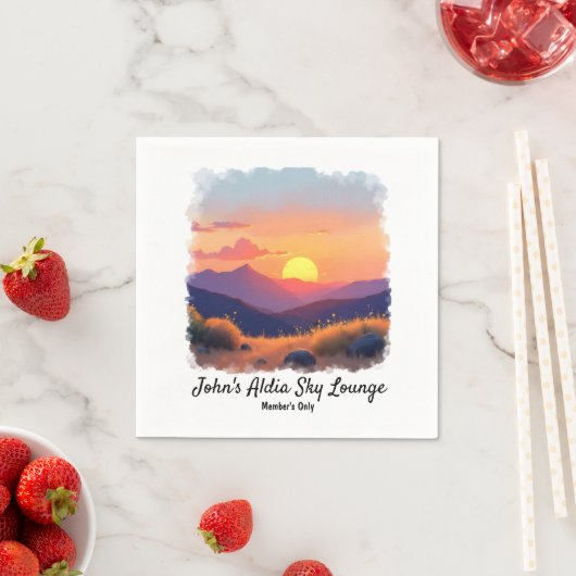 マウンテンサンセットカクテルナプキンス スタンダードカクテルナプキン (インサイチュ)