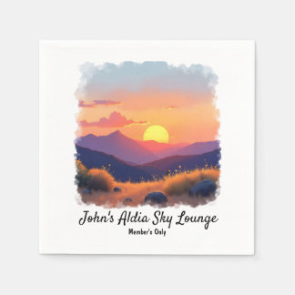 マウンテンサンセットカクテルナプキンス スタンダードカクテルナプキン