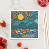 マウンテンサンセットキャパーソナライズされたンピングピクニック スタンダードランチョンナプキン (インサイチュ)