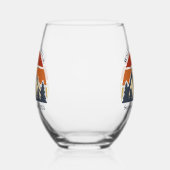 マウンテンサンセットキャビンカスタマイズ可能なファミリー懇親会 ステムなしワイングラス (右)