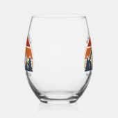 マウンテンサンセットキャビンカスタマイズ可能なファミリー懇親会 ステムなしワイングラス (左)