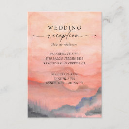 マウンテンサンセットコー結婚ラル素朴披露宴 エンクロージャーカード
