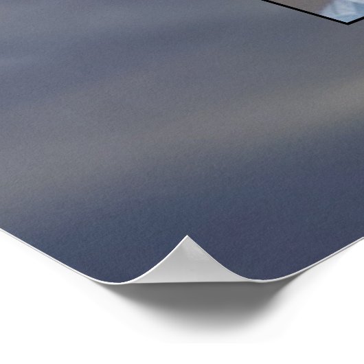 マウンテンサンセットゴールデンレイズ写真2つの家族の木 ポスター (角)