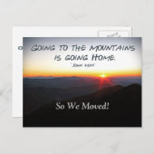 マウンテンサンセットスター形/ミュアアドレスChg 案内ポストカード (正面/裏面)