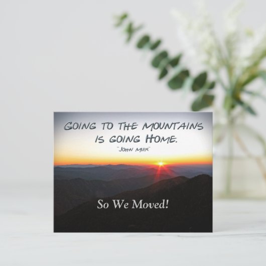 マウンテンサンセットスター形/ミュアアドレスChg 案内ポストカード (スタンド正面)