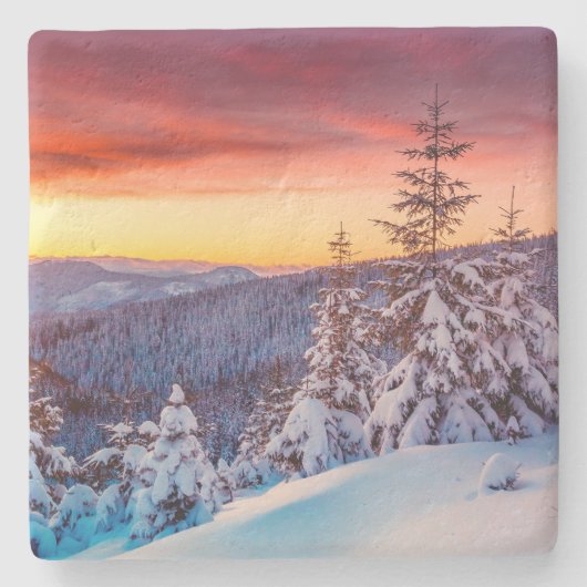 マウンテンサンセットストーンコースター ストーンコースター (正面)