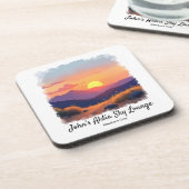 マウンテンサンセットドリンクコースター コースター (左側)