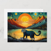 マウンテンサンセットレイクビュータイガー ポストカード (正面/裏面)