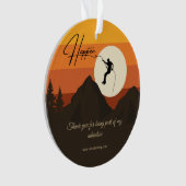 マウンテンサンセットロック登山サンキューユー オーナメント (正面)