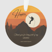 マウンテンサンセットロック登山サンキューユー オーナメント (正面)