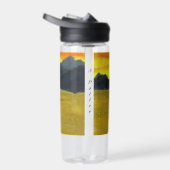 マウンテンサンセットワイルドライフアートパーソナライズされた ウォーターボトル (右面)