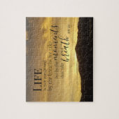 マウンテンサンセット引用文ライフモーメンズブリー遠くにス ジグソーパズル (縦)