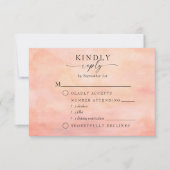 マウンテンサンセット素朴ウォーターカラーミールの選択 出欠カード (正面)