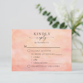 マウンテンサンセット素朴ウォーターカラーミールの選択 出欠カード (スタンド正面)