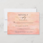 マウンテンサンセット素朴ウォーターカラーRSVPカード 出欠カード (正面)