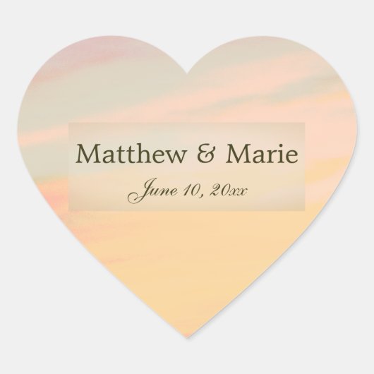 マウンテンサンセット結婚ズ ハートシール (正面)