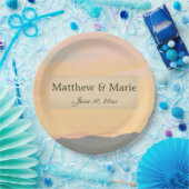 マウンテンサンセット結婚ズ ペーパープレート (パーティー)