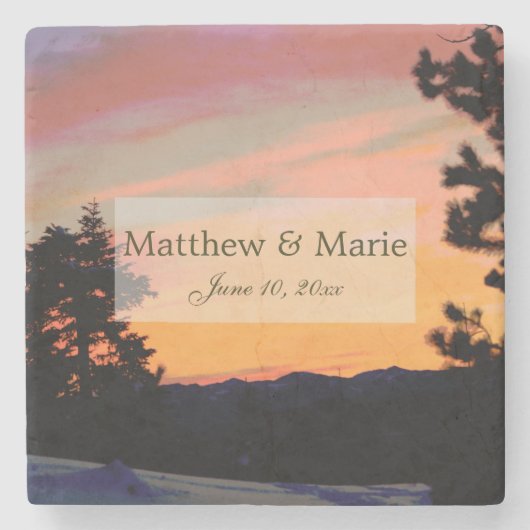 マウンテンサンセット ストーンコースター (正面)