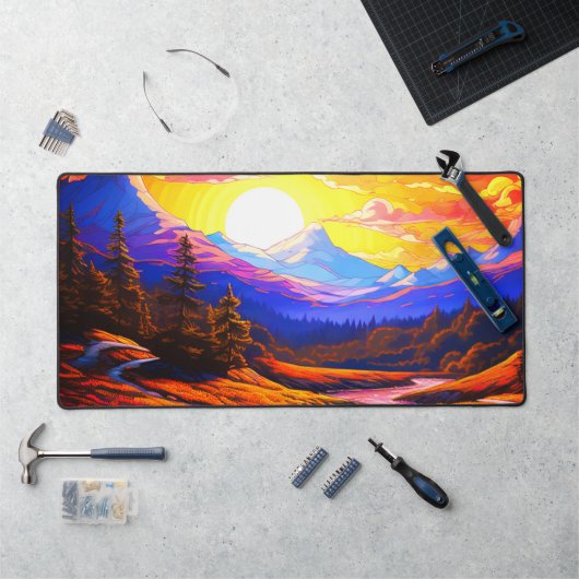 マウンテンサンセット デスクマット (ワークステーション)