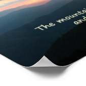 マウンテンサンセット:ムワールテンプレート ポスター (角)