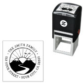 マウンテンサンライズお洒落フォント差出人住所 セルフインキングスタンプ (インサイチュ)