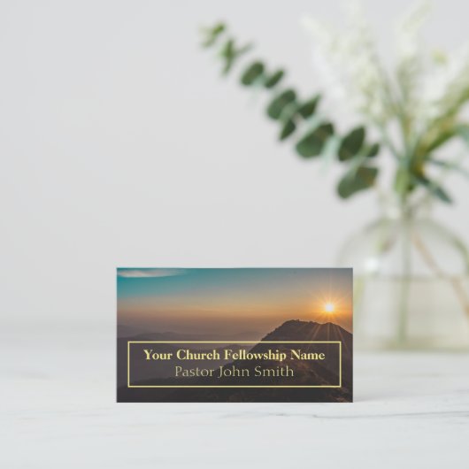 マウンテンサンライズチャーチパストビジネスカード 名刺 (スタンド正面)