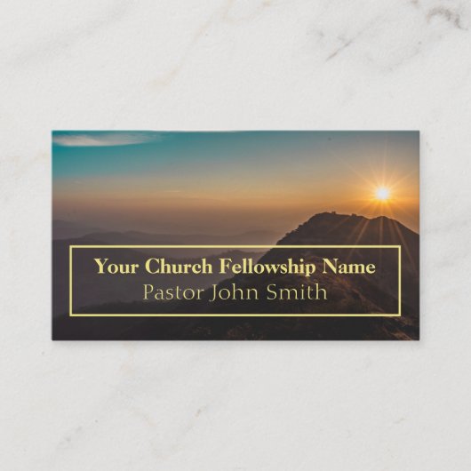 マウンテンサンライズチャーチパストビジネスカード 名刺 (正面)
