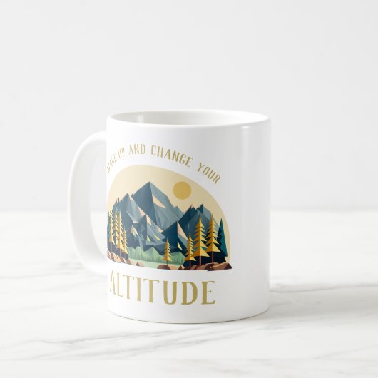 マウンテンサンライズハイカー コーヒーマグカップ (正面左)