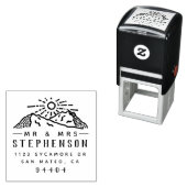 マウンテンサンライズ素朴カップル差出人住所 セルフインキングスタンプ (インサイチュ)