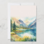 マウンテンサン素朴セットウォーターカラーオレンジブライダル 招待状 (裏面)