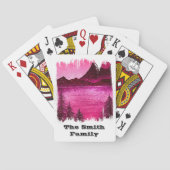 マウンテンシーンとファミリ名トランプ トランプ (裏面)