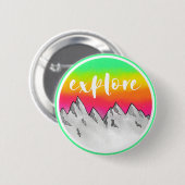 マウンテンシーンの水色を探索する 缶バッジ (正面&裏面)