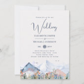 マウンテンシーンウィンターウェディング招待状 招待状 (正面)