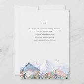 マウンテンシーンウィンターウェディング招待状 招待状 (裏面)