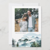 マウンテンシーンウェディング日付カードを保存 招待状 (裏面)