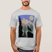 マウンテンシーンハウリングウルフ Tシャツ (正面)