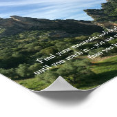 マウンテンシーン感動的引用文 ポスター (角)