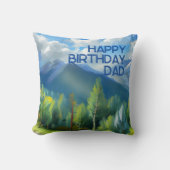 マウンテンシ絵画ーンハッピーバースデーパパ クッション (正面)