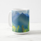 マウンテンシ絵画ーンハッピーバースデーパパ コーヒーマグカップ (正面左)