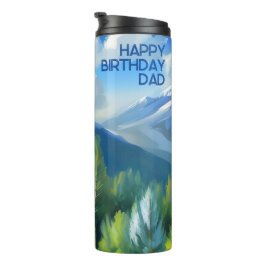 マウンテンシ絵画ーンハッピーバースデーパパ タンブラー