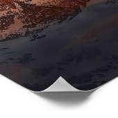 マウンテンスイスマッターホルンツェルマットレッドスカイ ポスター (角)