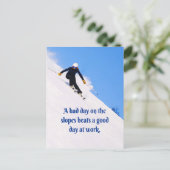 マウンテンスキーゲレンスフレッシュスノー秋スキーおもしろい ポストカード (スタンド正面)