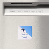 マウンテンスキーゲレンスフレッシュスノー秋スキーおもしろい マグネット (インサイチュ (食洗機))