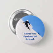 マウンテンスキーゲレンスフレッシュスノー秋スキーおもしろい 缶バッジ (正面&裏面)