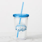 マウンテンスキーゴーグルイラストレーション アクリルタンブラー (裏面)