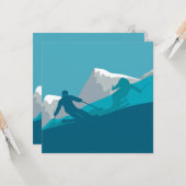 マウンテンスキースポーツ カード (正面/裏面インサイチュ)