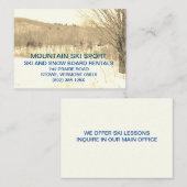 マウンテンスキーリゾート/スキーレンタル/スキーレッスン 名刺 (正面/裏面)